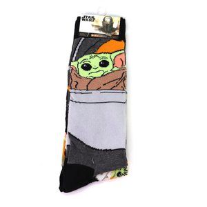 Star Wars Mandalorian Socks Grugo Socks The Child- Adult 2 Pack Crew Socks